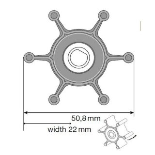 JOHNSON Impeller   09- 824P-1 für F4B   Neopren MC97