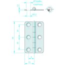 ROCA Scharnier rostfrei   30 x 50 mm