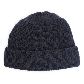 LEUCHTFEUER Strickmütze BORKUM   100% Schurwolle Grobstrick Marine