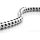 Festmacher Polyester geflochten   Weiß-Schwarz 14 mm