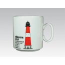 Becher mit Leuchtturm Hörnum Sylt / Nordsee