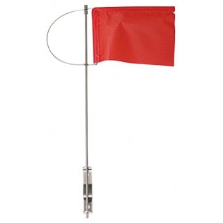Verklicker 100 mm mit Seitenhalter und Tuch Rot
