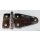 Scharnier Edelstahl massiv   80 x 182 mm (46 x 136 mm)   sichtbar    Bolzen mit Sprengring   2 + 3 Bohrungen
