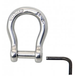 WICHARD 1343 Schäkel geschweift Innensechskant-Bolzen D= 6 mm mit unverlierbarem Bolzen   Edelstahl 1.4404