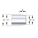 PFEIFFER Adapter schwarz für Rohr 50 x 2,5 mm
