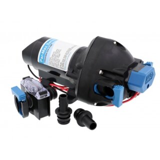 JABSCO PAR-MAX 2   12 V Trinkwasserpumpe 7,6 L/min 2,4 bar mit Druckschalter Filter und Anschlüssen