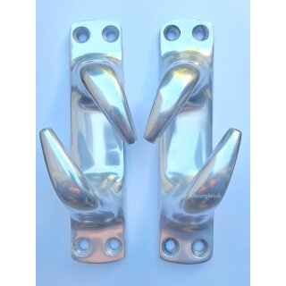 Lippklampe Aluminium   48x220 mm   Lochabstand 21x189 mm   Links + Rechts