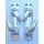 Lippklampe Aluminium   48x220 mm   Lochabstand 21x189 mm   Links + Rechts