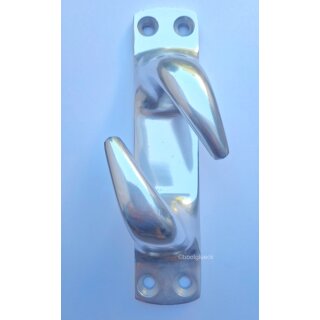 Lippklampe Aluminium   48x220 mm   Lochabstand 21x189 mm   Rechts