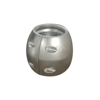Wellenanode Zink kugelförmig für Welle D = 30 mm   mit Schrauben