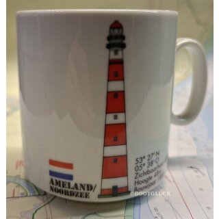 Becher mit Leuchtturm NL. Ameland / Noordzee