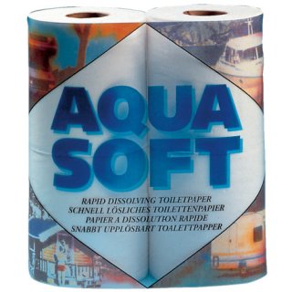WC Toilettenpapier Aqua Soft für Boot und Caravan  4 Rollen a 270 Blatt