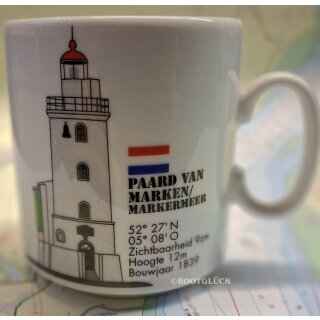 Becher mit Leuchtturm NL Paard Van Marken / Markermeer