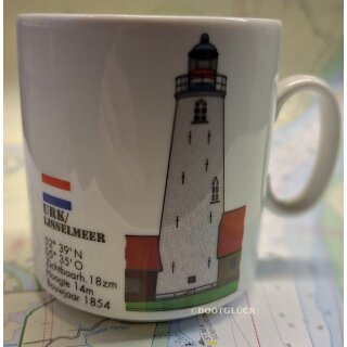Becher mit Leuchtturm NL.Urk / Ijsselmeer
