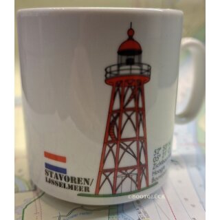 Becher mit Leuchtturm NL.Stavoren / Ijsselmeer
