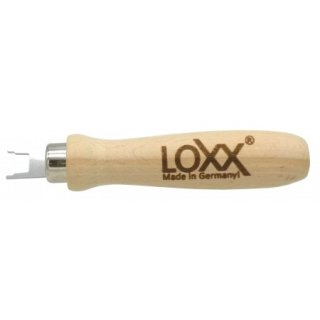 LOXX® Edelstahlschlüssel mit Holzgriff einfach   für Oberteile und Stoff-Unterteile
