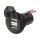 USB Steckdose Doppel  Einbau   Runde Front   2 x 2,5 A