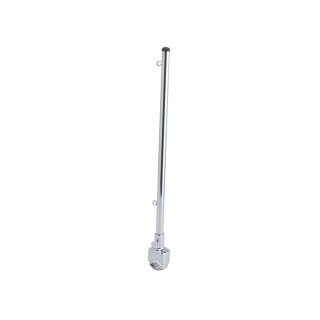 Flaggenstock Messing Chrom   35 cm   für Relingsmontage 20-25 mm Durchmesser